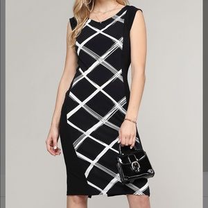 Geometric Sheath Dress